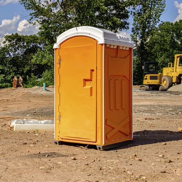 how often are the porta potties cleaned and serviced during a rental period in Bass Lake California